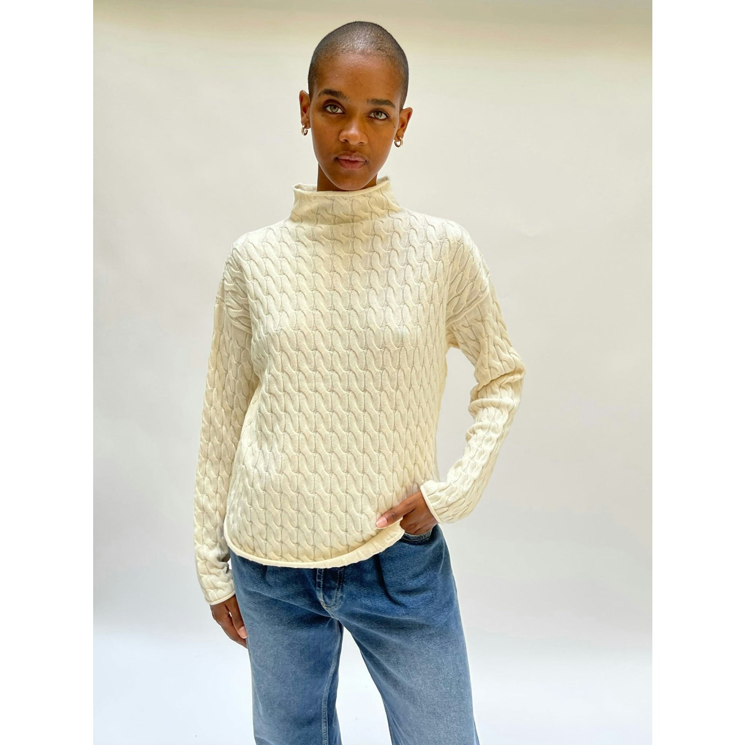 Cream sales turtleneck womens