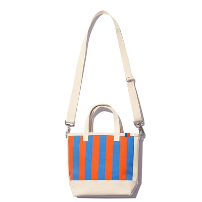 The Over The Shoulder All Over Striped Tote - Canvas/Walnut by KULE | Os