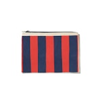 The All Over Striped Pouch - Navy/Poppy