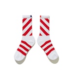 The Women's Candy Cane Sock - White/Red