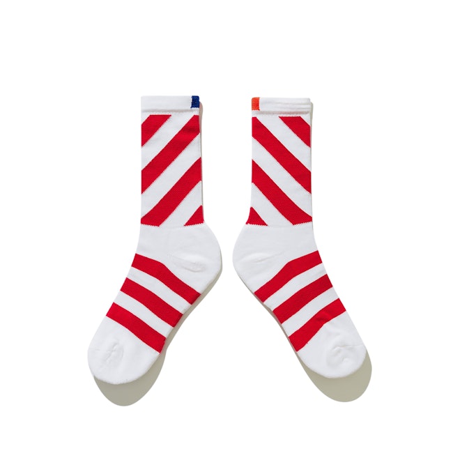 The Women's Candy Cane Sock - White/Red