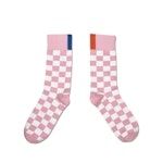 The Women's Check Dress Sock - Pink/White