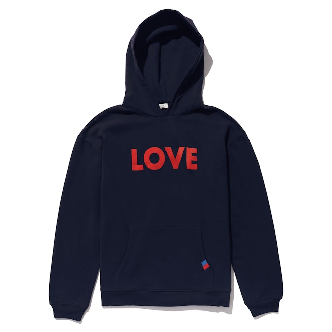 The Oversized LOVE Hoodie - Navy