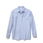The Hutton Oversized Shirt - White/Royal Blue