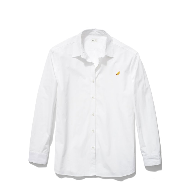The Hutton Oversized Shirt - White - Monogram