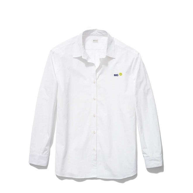 The Hutton Oversized Shirt - White - Monogram