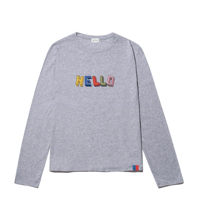 The Modern Long HELLO - Heather Grey