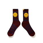 The Women's Rugby Smile Sock - Wine/Navy