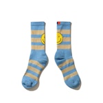 The Men's Rugby Wink Face Sock - Blue/Beige