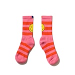 The Women's Rugby Wink Face Sock - Pink/Poppy
