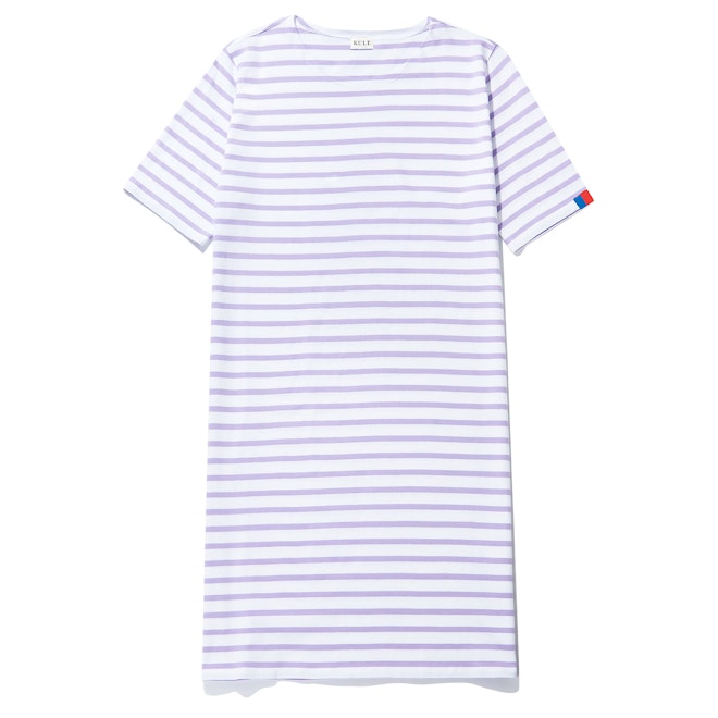 The Tee Dress - White/Lilac