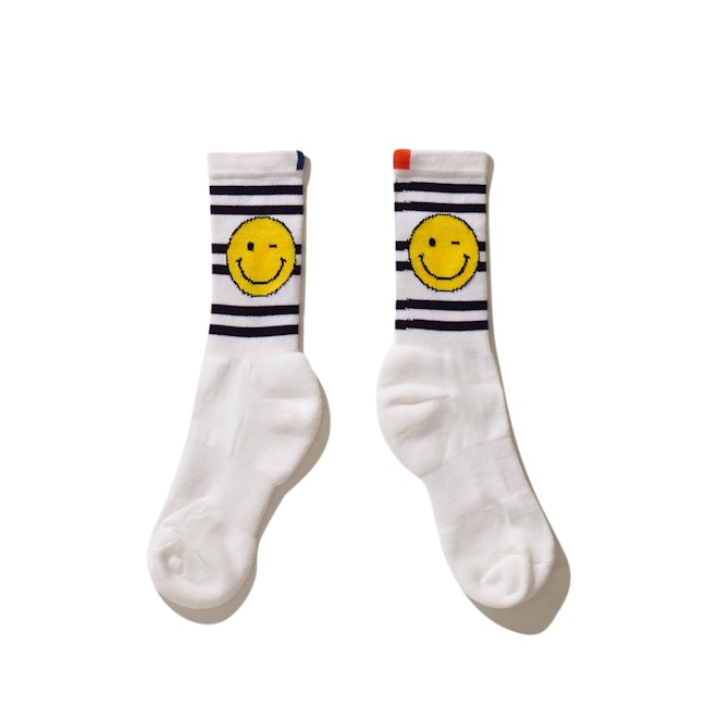 The Women's Wink Striped Sock - White
