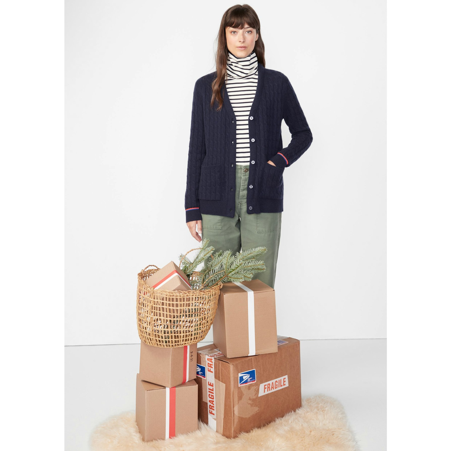 Joules 2024 navy cardigan