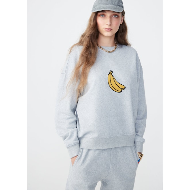 The Oversized Banana Sweatshirt - Heather Grey