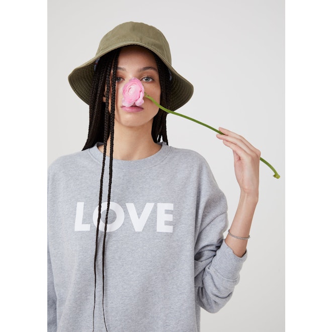 The Oversized Love Sweatshirt - Heather Grey